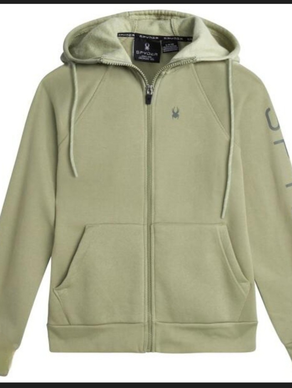 Spyder Active Performance Fleece Full-zip Hoodie M Sage New